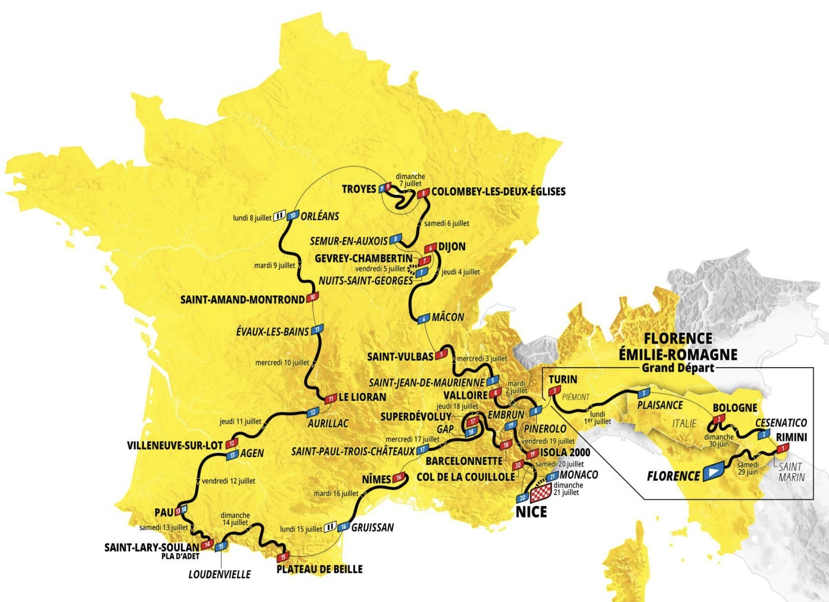Voici la carte du Tour de France 2024 Sports Infos Ski Biathlon